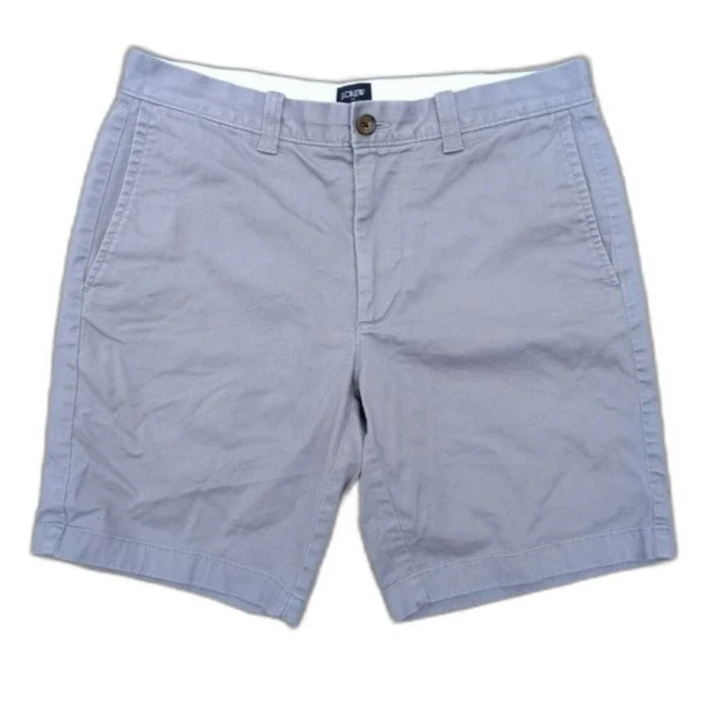 J.Crew Mens Size 36 Gray Cotton Zip Fly Flat Front Bermuda Shorts